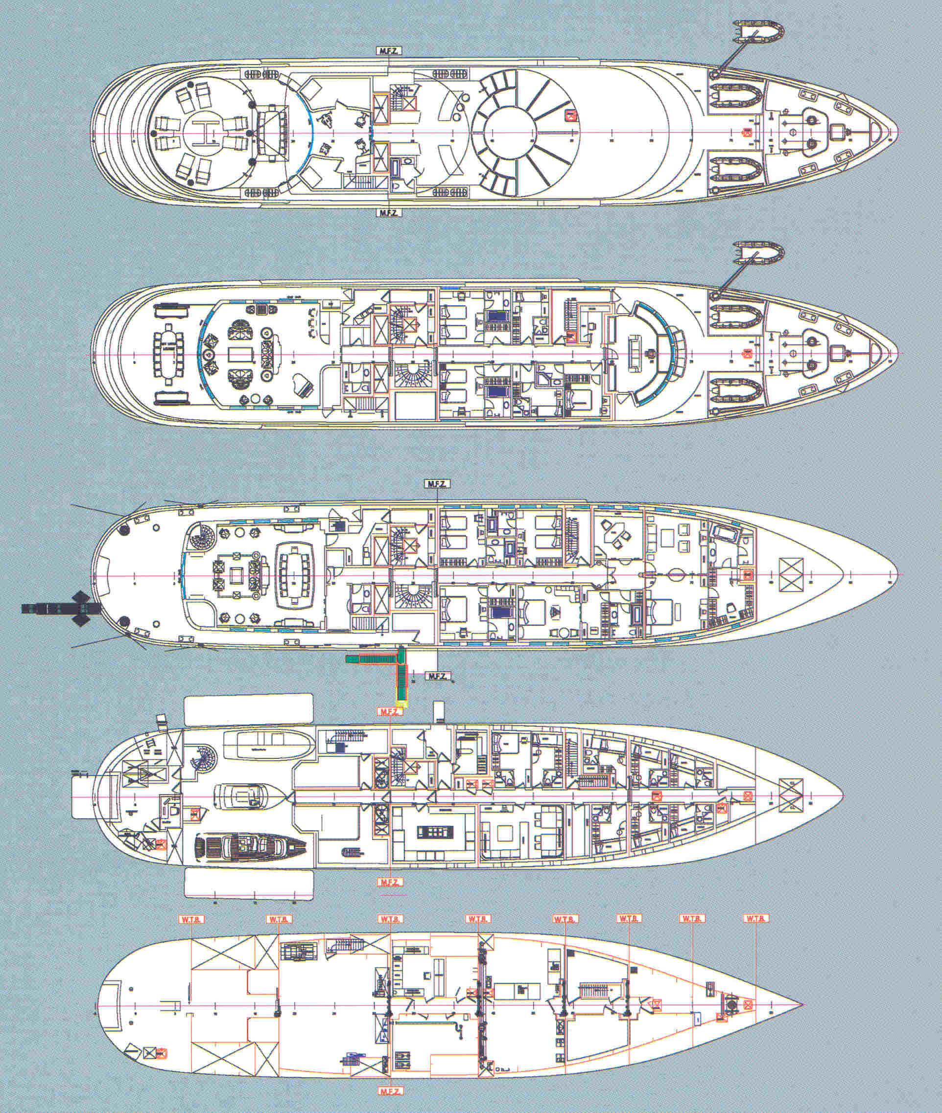 mega yacht map
